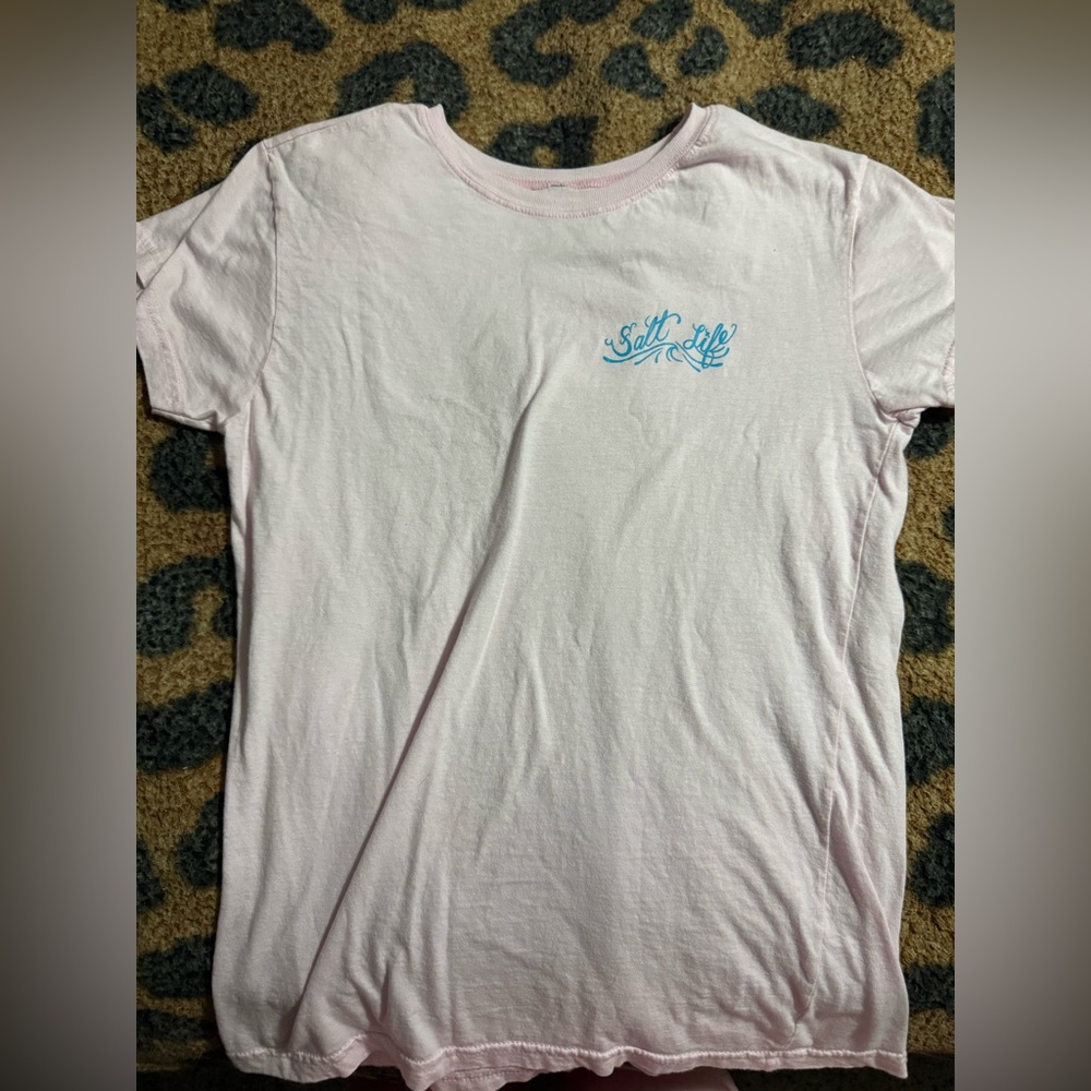 Salt Life Pink Short Sleeve Tee Casual Comfort